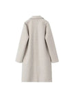 Coat Women Long Open Front Lapel Collar Straight Fit