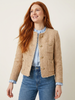Blazer Women Cropped Textured Fabric Decorative Buttons