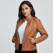 Leather Jacket Women Tailored Fit Faux Leather Classic