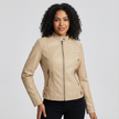 Leather Jacket Women Tailored Fit Faux Leather Classic