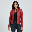 Leather Jacket Women Tailored Fit Faux Leather Classic