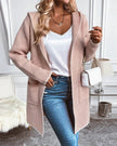 Long Cardigan Women Open Front Pockets Soft Mid-Length