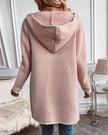 Long Cardigan Women Open Front Pockets Soft Mid-Length