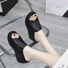 FJØRNA women's orthopedic slip-on shoes with wedge heels, featuring supportive design and stylish appearance.