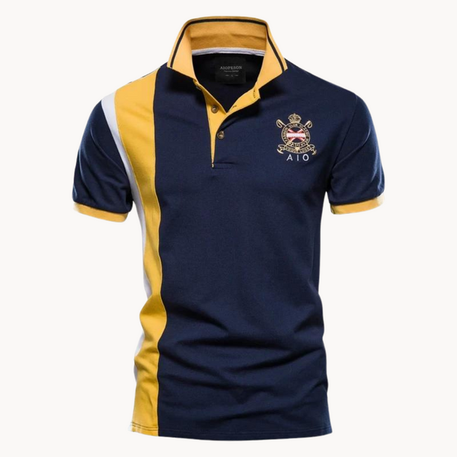 Men's short-sleeve FJØRNA Agri Polo Shirt, casual men's top in classic style with a collar and button placket.