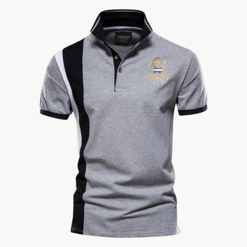 Men's short-sleeve FJØRNA Agri Polo Shirt, casual men's top in classic polo style with a collar and button placket.