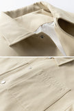 Utility Jacket Men Snap Button Classic Collar Regular Fit Hip Length