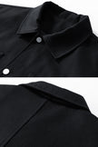 Utility Jacket Men Snap Button Classic Collar Regular Fit Hip Length