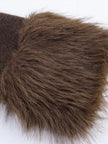 Jacket Women Faux Fur Trim Short Length Elegant
