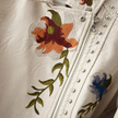 Leather Biker Jacket Women Floral Embroidered