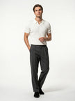 Men's straight fit tailored trousers by FJØRNA, full-body view showcasing classic and versatile style for everyday wear.