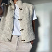 Knit Vest Women Sleeveless Button Front Relaxed Fit