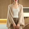 Knit Cardigan Women 2-in-1 Scarf Wrap Soft Open Front