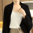 Knit Cardigan Women 2-in-1 Scarf Wrap Soft Open Front