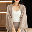 Knit Cardigan Women 2-in-1 Scarf Wrap Soft Open Front
