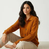 Cable Knit Cardigan Women Button Front Relaxed Fit