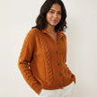 Cable Knit Cardigan Women Button Front Relaxed Fit
