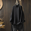 Knit Sweater Women Textured Relaxed Fit High Neck