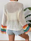 Crochet Cardigan Women Colourful Open-Knit Boho
