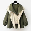 Windbreaker Jacket Women Wrap Front Lightweight Relaxed Fit