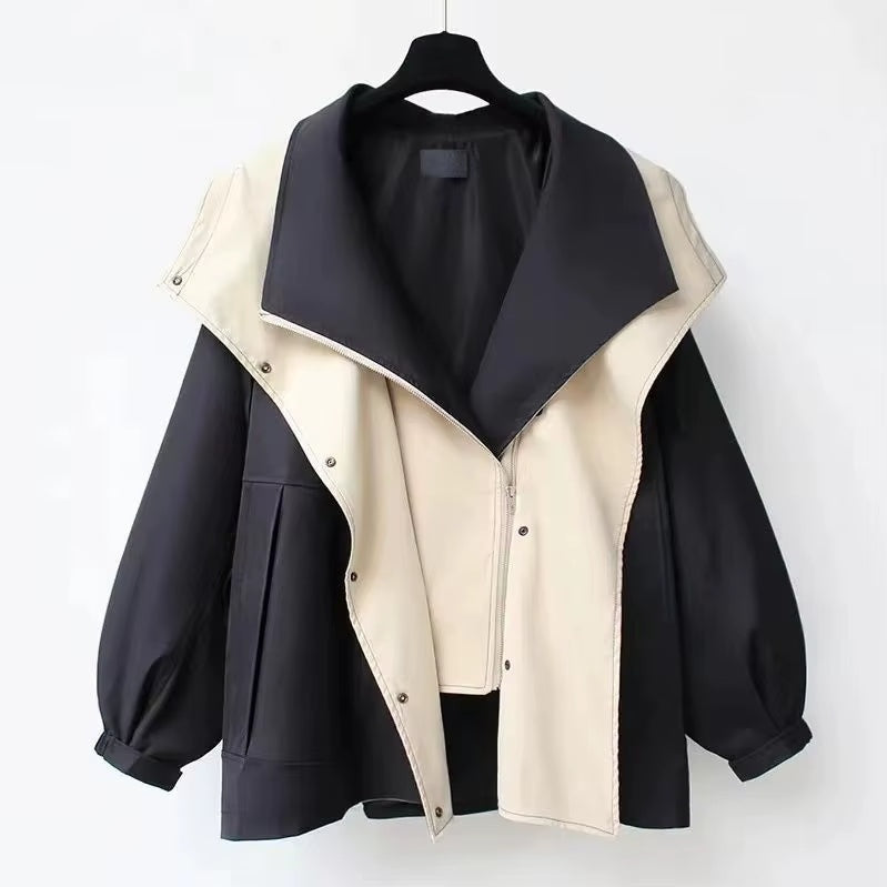 Windbreaker Jacket Women Wrap Front Lightweight Relaxed Fit