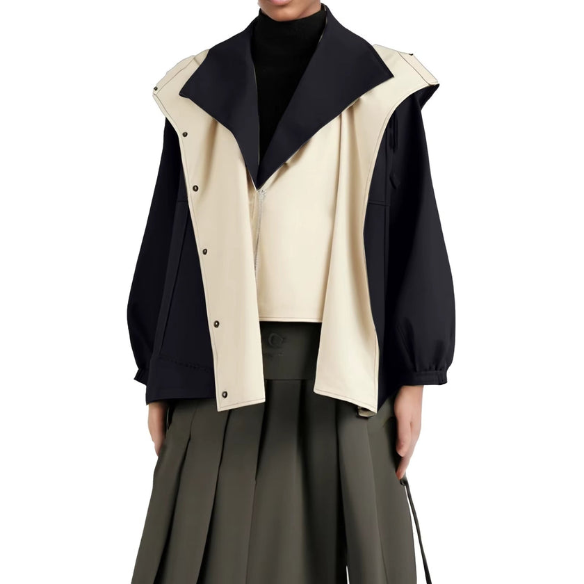 Windbreaker Jacket Women Wrap Front Lightweight Relaxed Fit