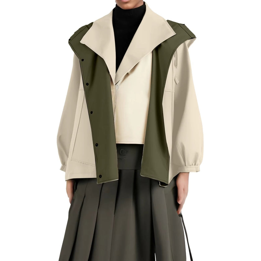 Windbreaker Jacket Women Wrap Front Lightweight Relaxed Fit