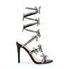 FJØRNA Butterfly Rhinestone Wrap Stiletto Sandals for women featuring butterfly heel design and sparkling rhinestones.