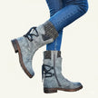 Hillevi | Women's Knit-Cuff Low-Heel Warm Winter Boots