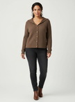 Ribbed Cardigan Women Cropped Button Front Fitted