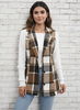 Checked Vest Women Sleeveless Open Front Layering
