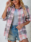 Flannel Shirt Women, Checked Soft-Brushed Relaxed-Fit Shirt