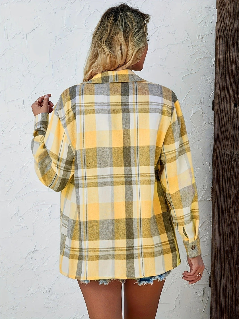 Flannel Shirt Women, Checked Soft-Brushed Relaxed-Fit Shirt