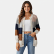 Striped Cardigan Women, Soft Knit Button-Front Relaxed Fit