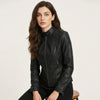 Leather Jacket Women Tailored Fit Faux Leather Classic