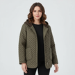 Quilted Padded Jacket Women Hooded Relaxed Fit