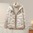 Puffer Jacket Women Hooded Quilted Winter Coat
