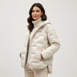 Puffer Jacket Women Hooded Quilted Winter Coat