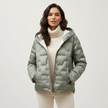 Puffer Jacket Women Hooded Quilted Winter Coat