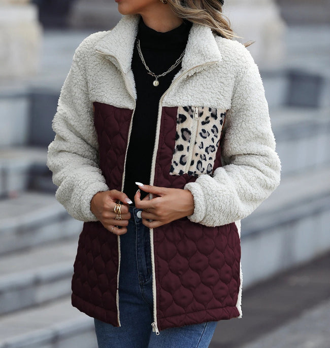 Alexis | Leopard Print Puffer Jacket for Women