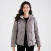 Quilted Winter Coat Women Hooded Padded Relaxed Fit