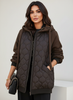 Oversized Hoodie Jacket Women Quilted Relaxed Fit