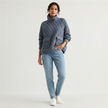 Quilted Pullover Women Oversized Fit High Neck with Pockets