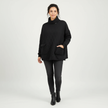 Quilted Pullover Women Oversized Fit High Neck with Pockets