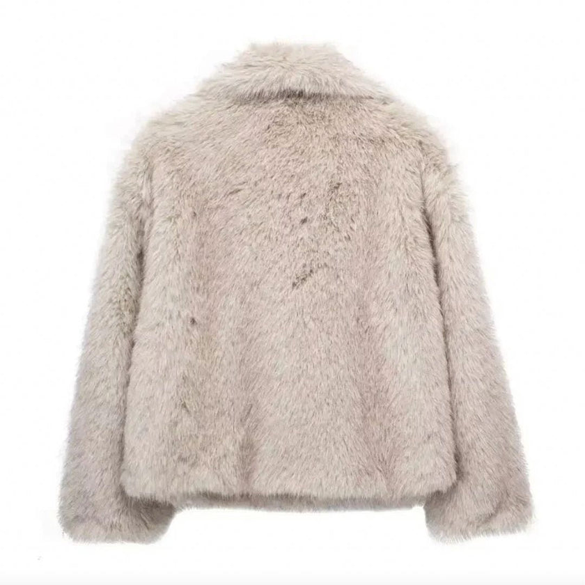 Faux Fur Coat Women Lined Winter