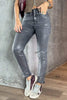 Coated Jeans Women High Waist Skinny Metallic Sheen
