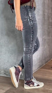 Coated Jeans Women High Waist Skinny Metallic Sheen
