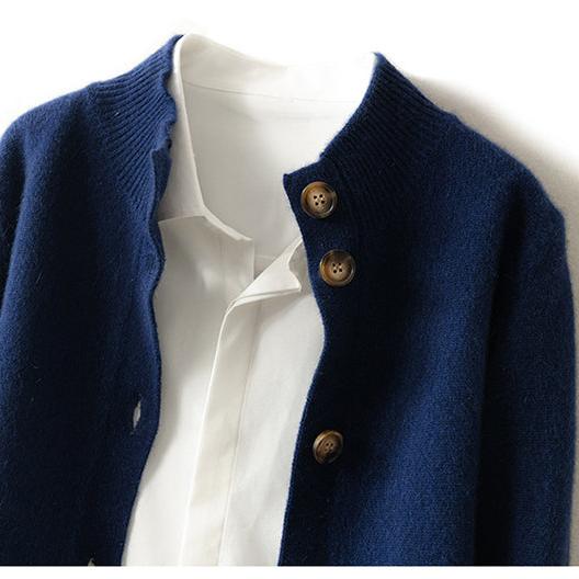 Ebba | Women's Knit Collared Button-Up Cardigan