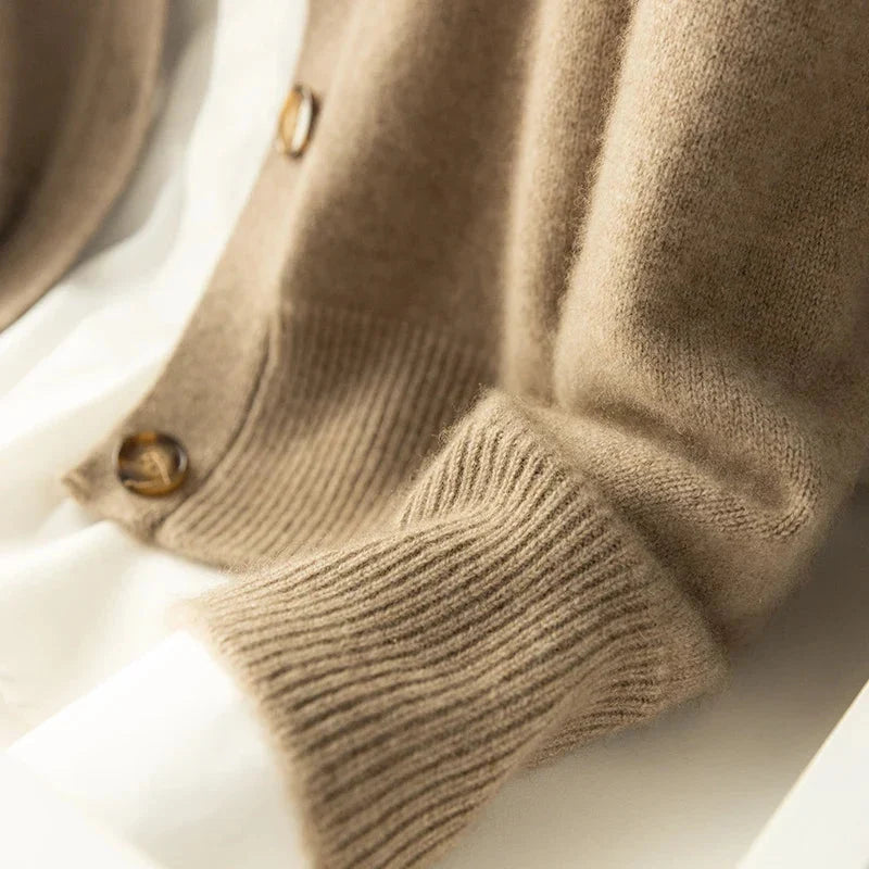 Ebba | Women's Knit Collared Button-Up Cardigan