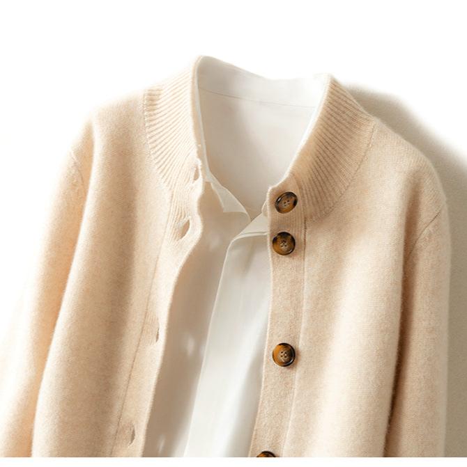 Ebba | Women's Knit Collared Button-Up Cardigan